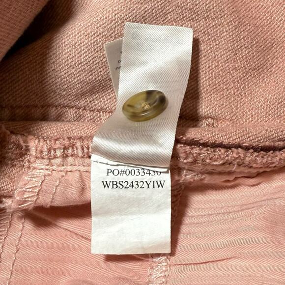 Faherty Harbor Crop Jeans Wide Leg Ankle Length Clay Pink Wash - Size 24 - Picture 9 of 14